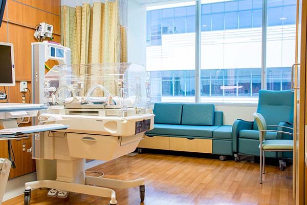 private NICU hospital room for baby, CHOC in Orange, California