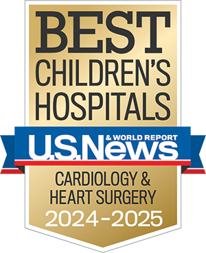 U.S. News and Reports Best Childrens Hospitals Cardiology Badge