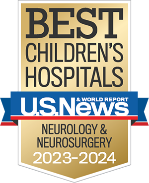US News and World Report badge honoring CHOC neurology and neurosurgery as a top specialty