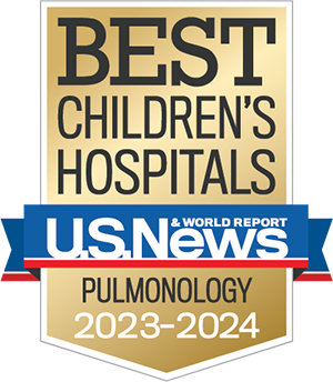 U.S. News and Reports Best Childrens Hospitals Pulmonology Badge