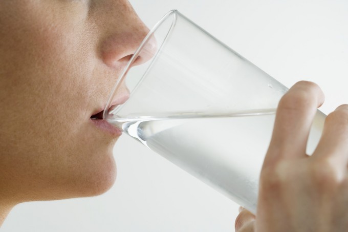 Person drinking water