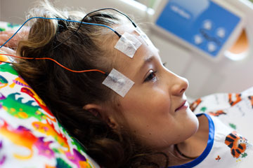 EEG seizure monitoring child