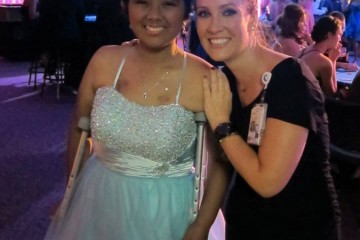 Chile life specialist and teen girl at the Oncology Prom