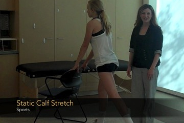 Demonstration of Static Calf Stretch