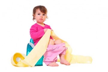 Toddler girl toilet training