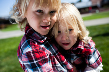 Siblings outside