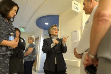 Sen. Barbara Boxer visiting CHOC Children's