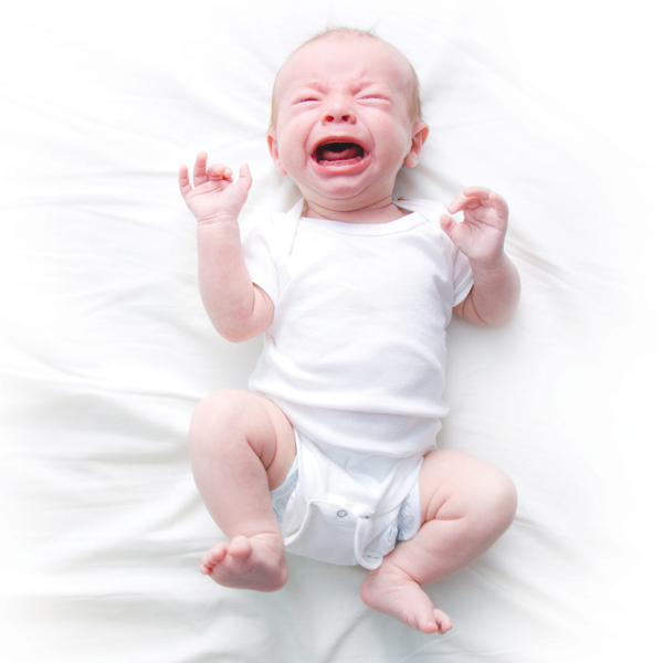 Crying baby with colic