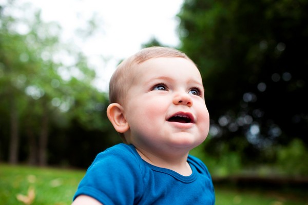 Cute smiling healthy baby boy