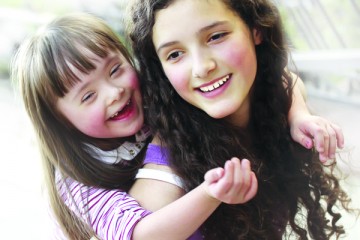 Smiling sisters