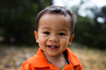 Smiling toddler boy