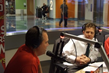 Dr. Taraman in Seacrest Studio for podcast