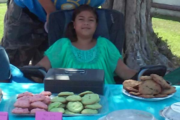 Juneau at her bake sale