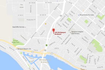 Map showing location of CHOC Children’s Specialty Center, Newport Beach