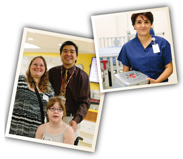 Terese McGregor, Katha McGregor and Dr. Raymond Wang; Nina Movsesyan, clinical research coordinator