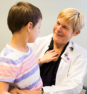 Dr. Mary Zupanc with patient