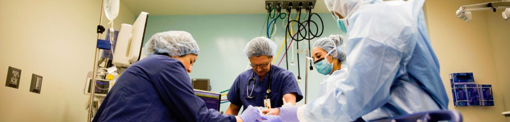 Physicians and nurses in operating room