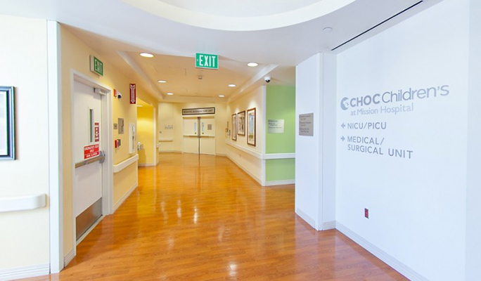 Hallway at CHOC Children's Mission Hospital