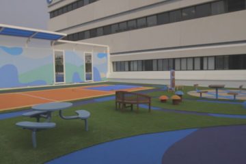 Mental health unit exterior play area